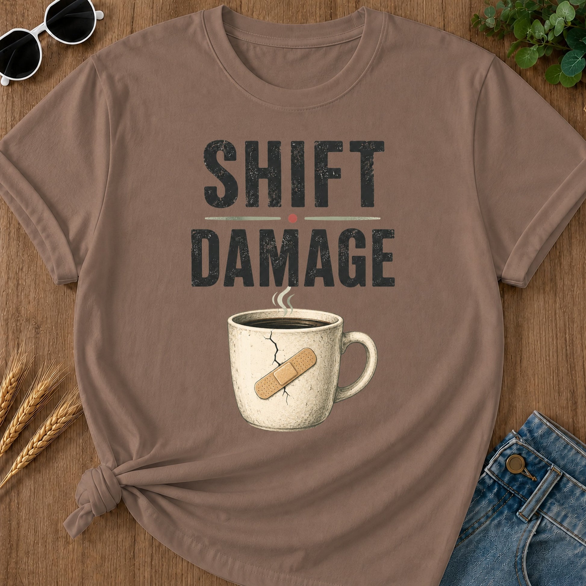Shift Damage T-Shirt - Espresso