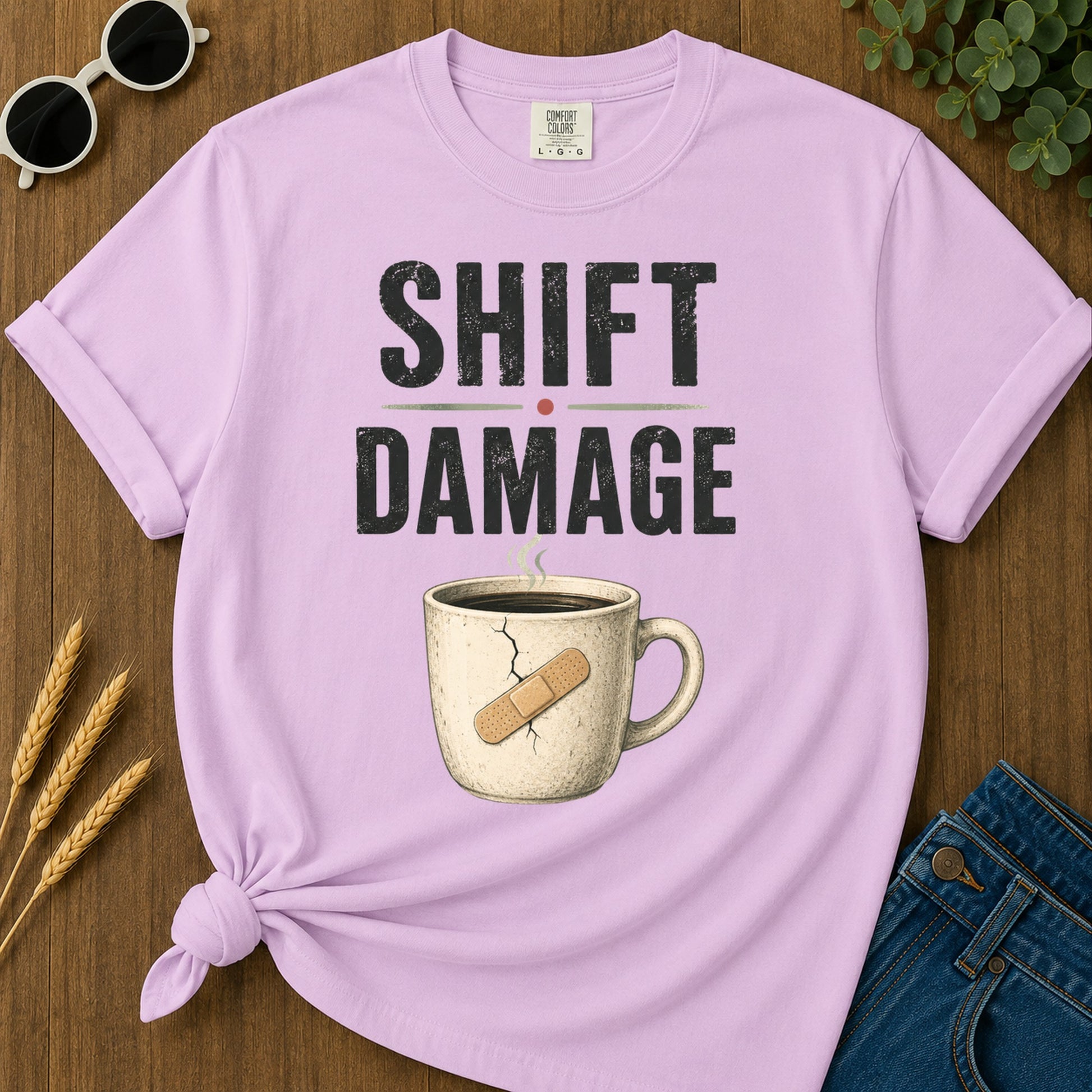 Shift Damage T-Shirt - Orchid