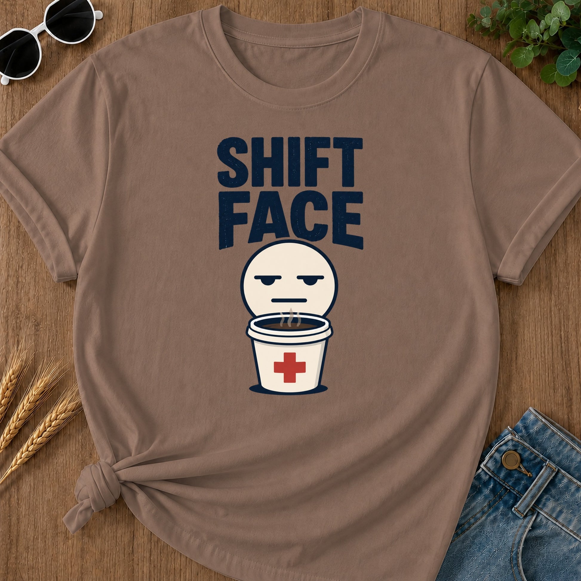 Shift Face T-Shirt - Espresso
