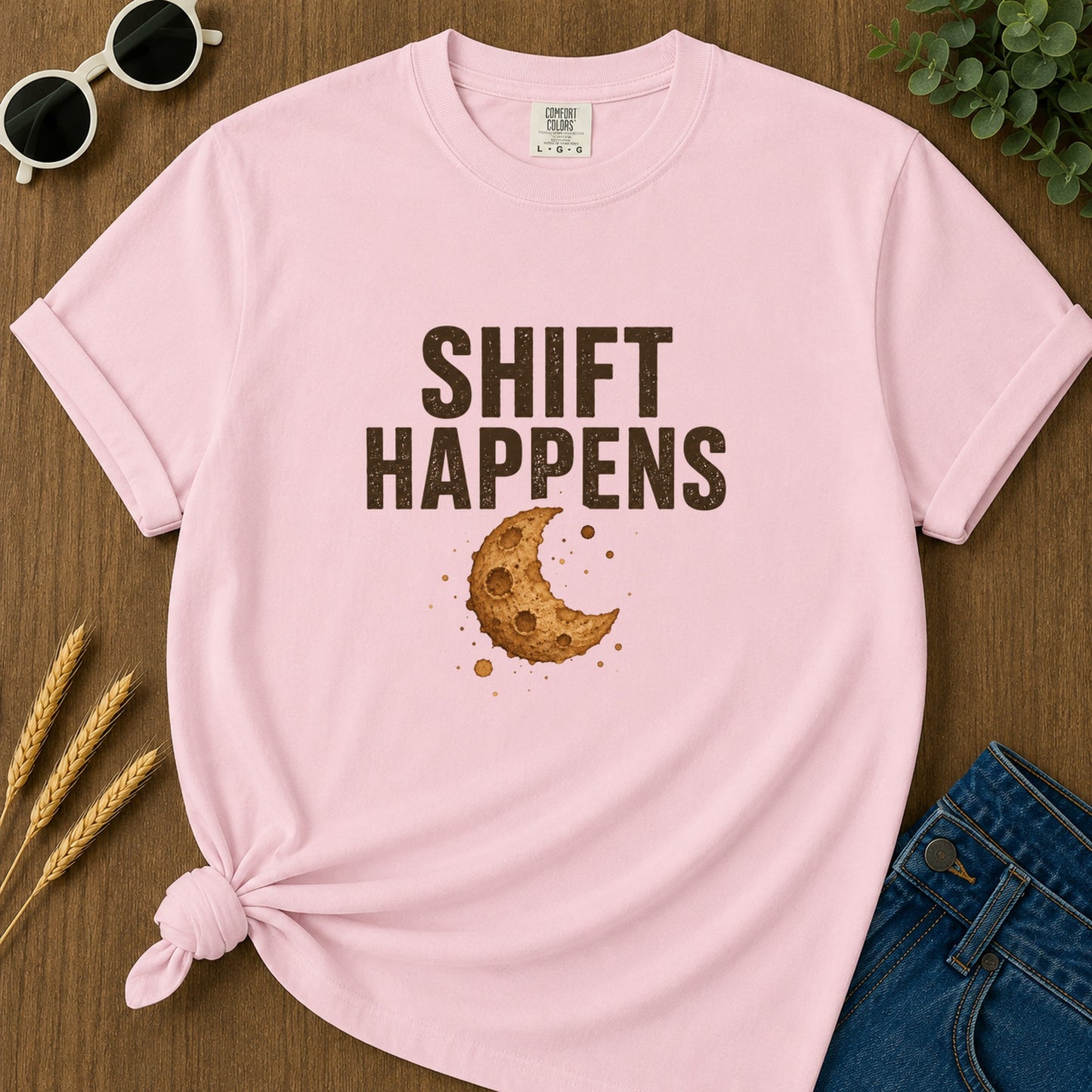 Shift Happens T-Shirt - Blossom