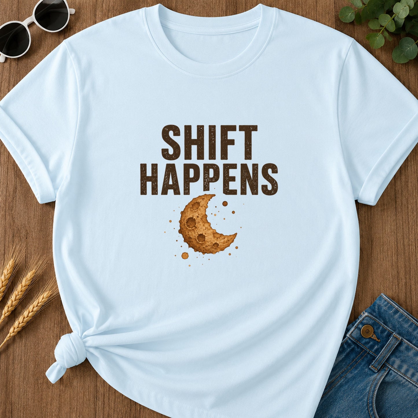 Shift Happens T-Shirt - Chambray