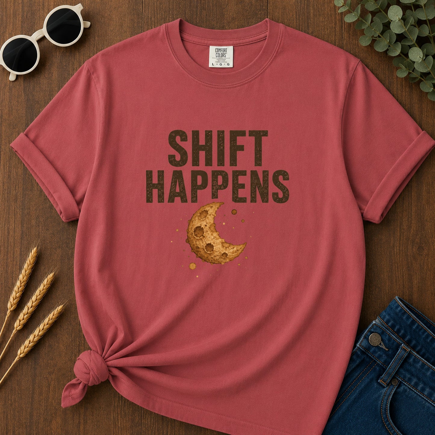 Shift Happens T-Shirt - Crimson