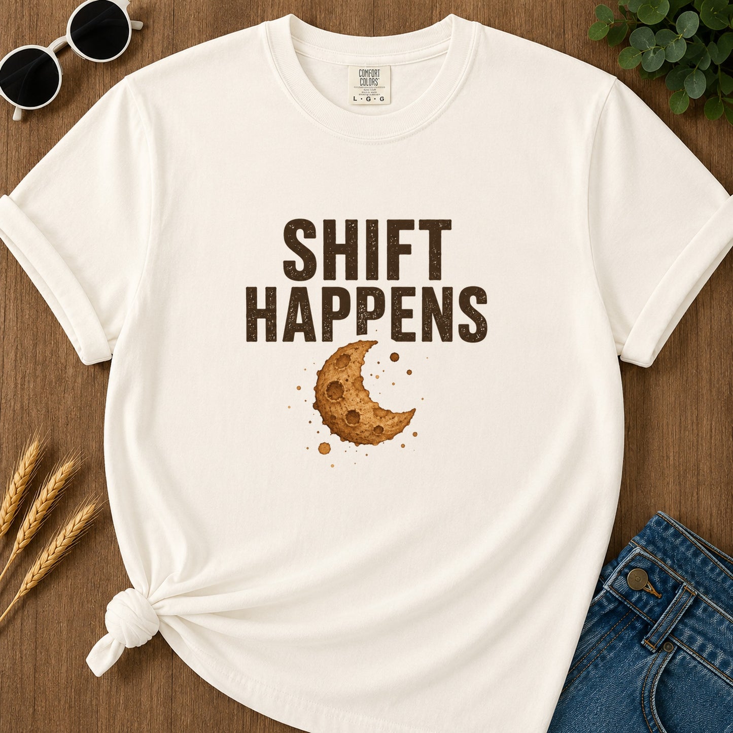 Shift Happens T-Shirt - Ivory