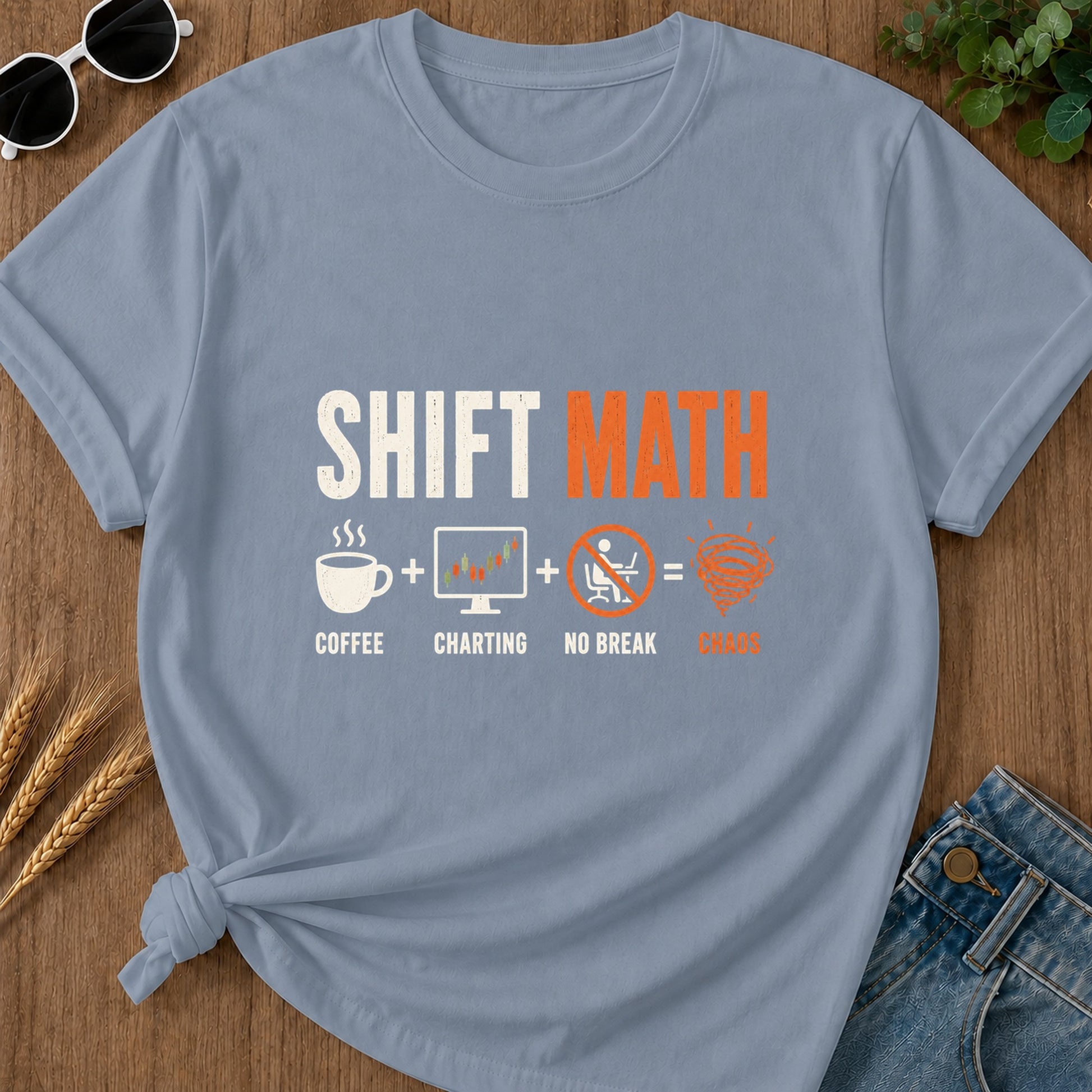 Shift Math T-Shirt - Blue Jean