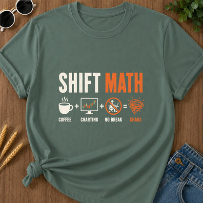 Shift Math T-Shirt - Blue Spruce