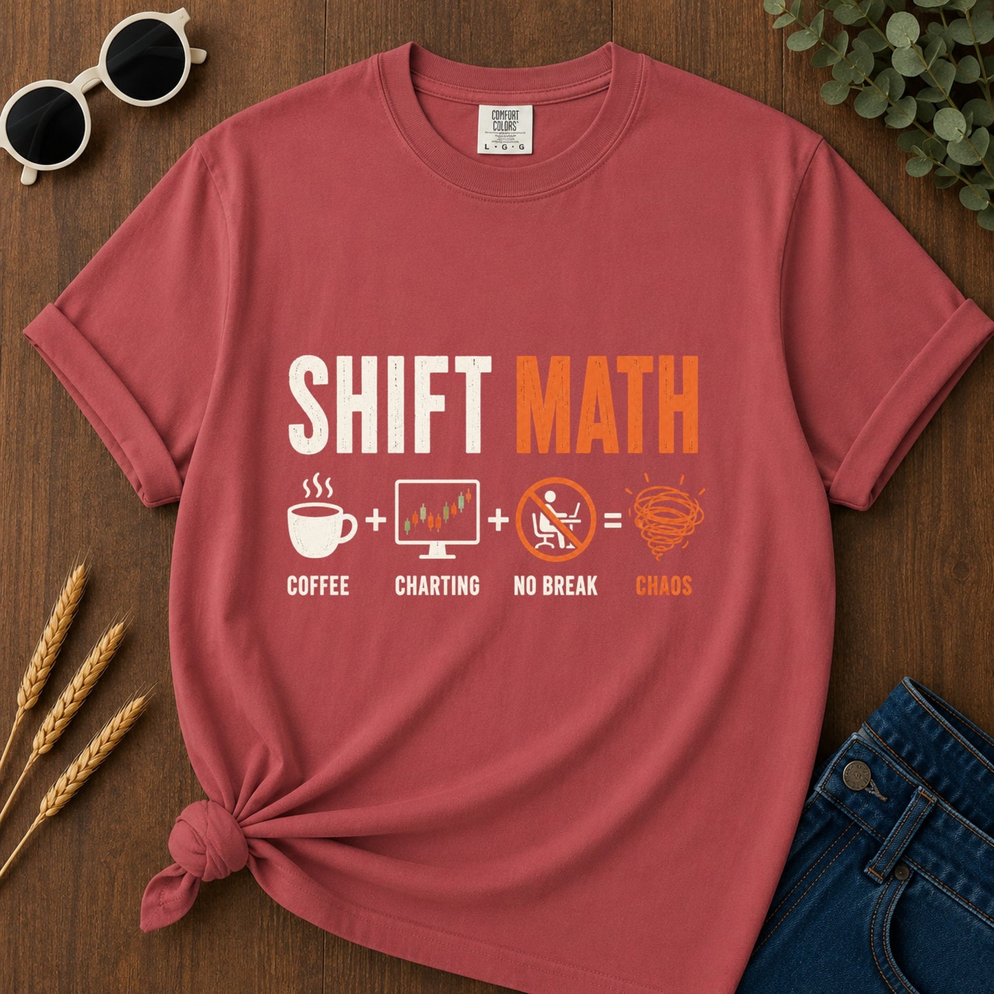 Shift Math T-Shirt - Crimson