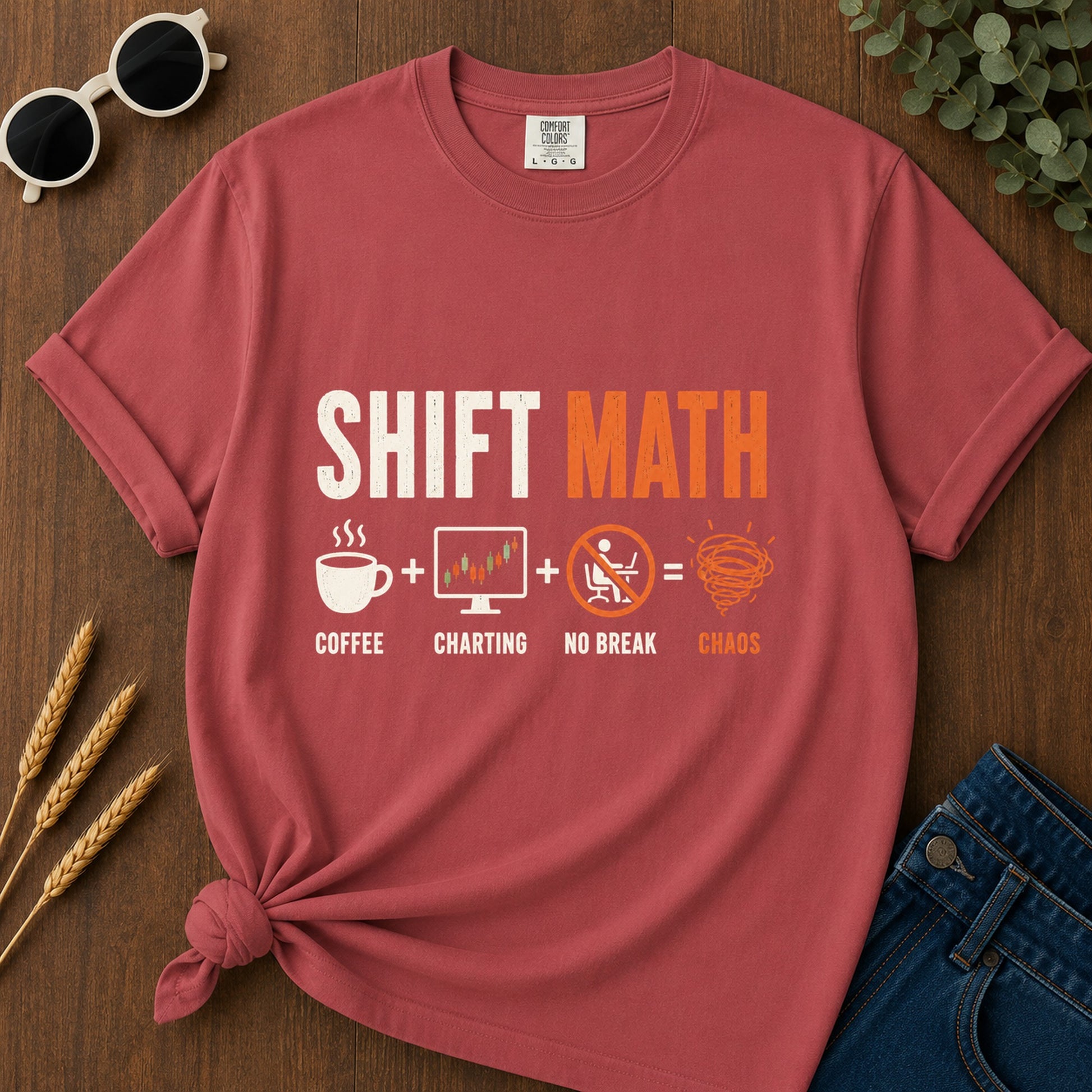 Shift Math T-Shirt - Crimson