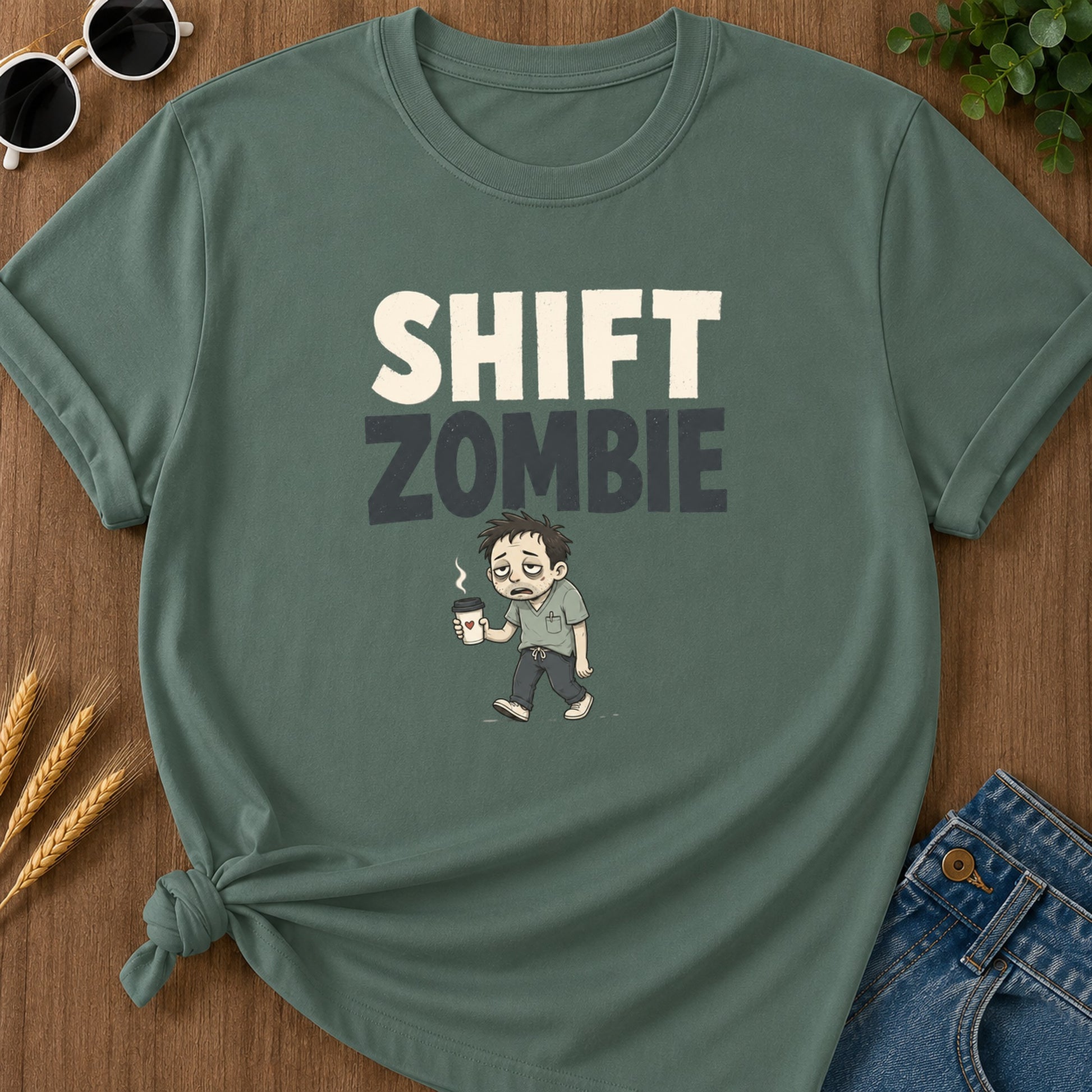 Shift Zombie T-Shirt - Blue Spruce