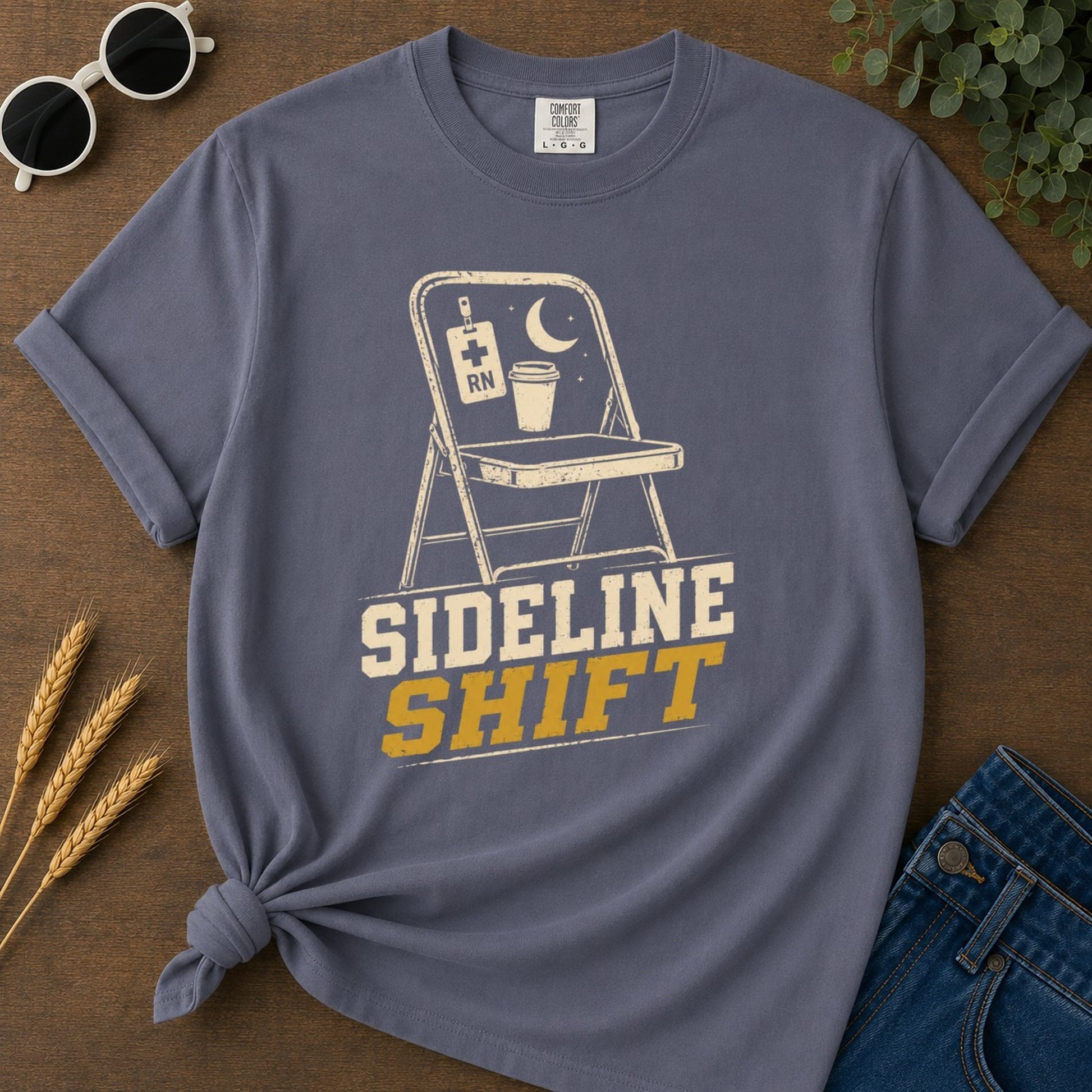 Sideline Shift T-shirt - Navy Mockup