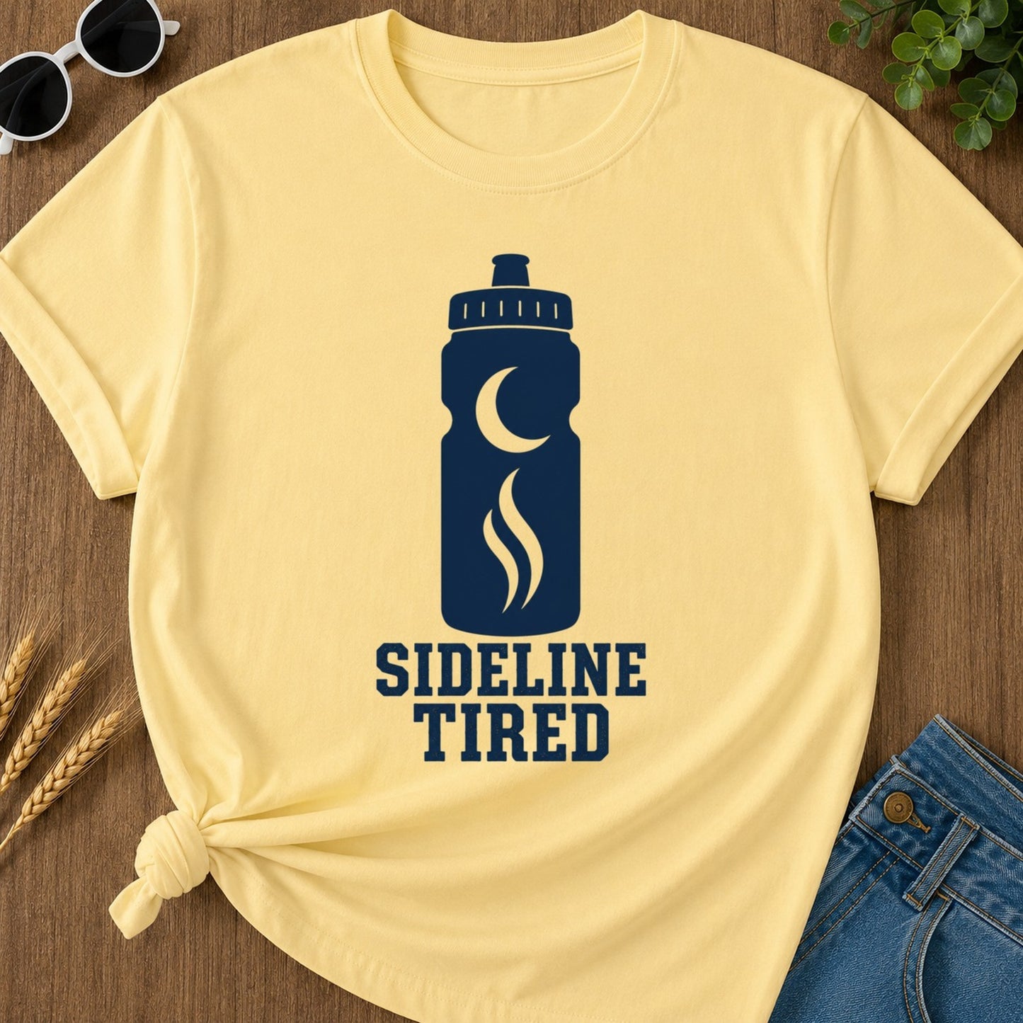 Sideline Tired T-shirt - Butter Mockup