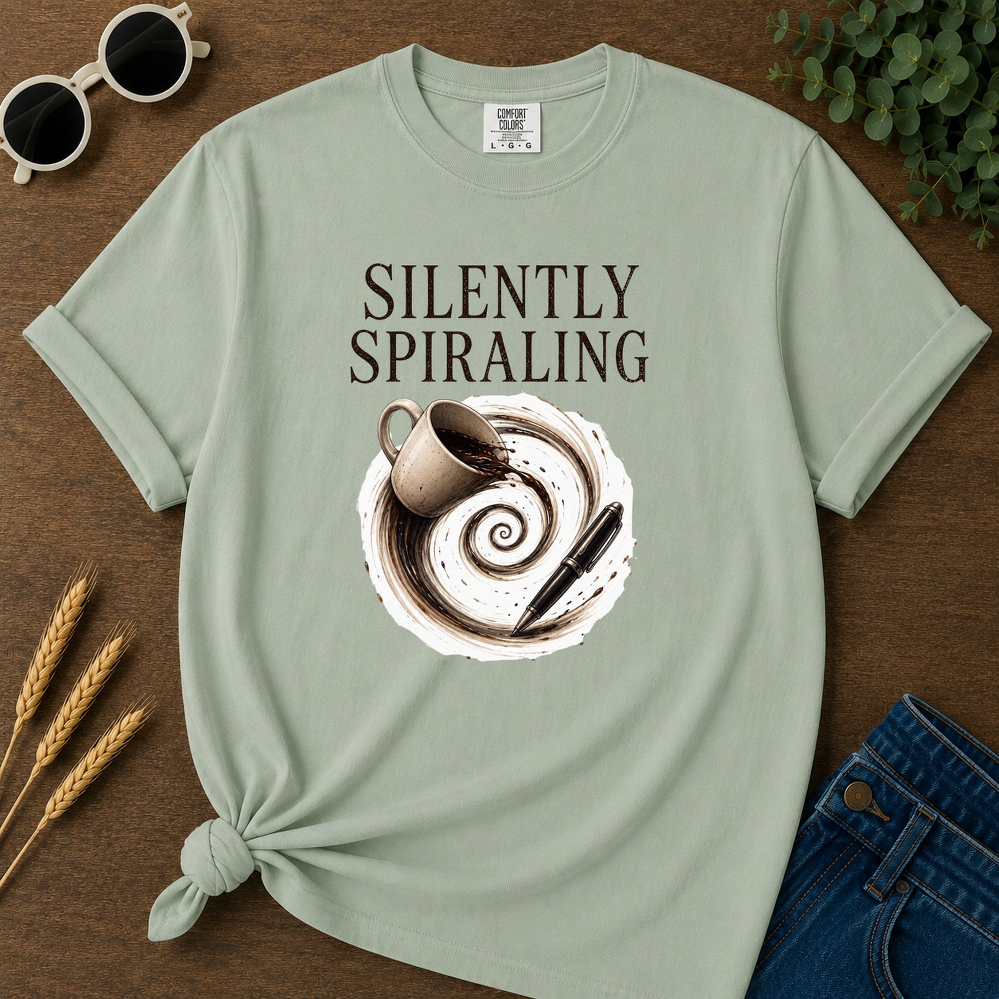 Silently Spiraling T-Shirt - Bay