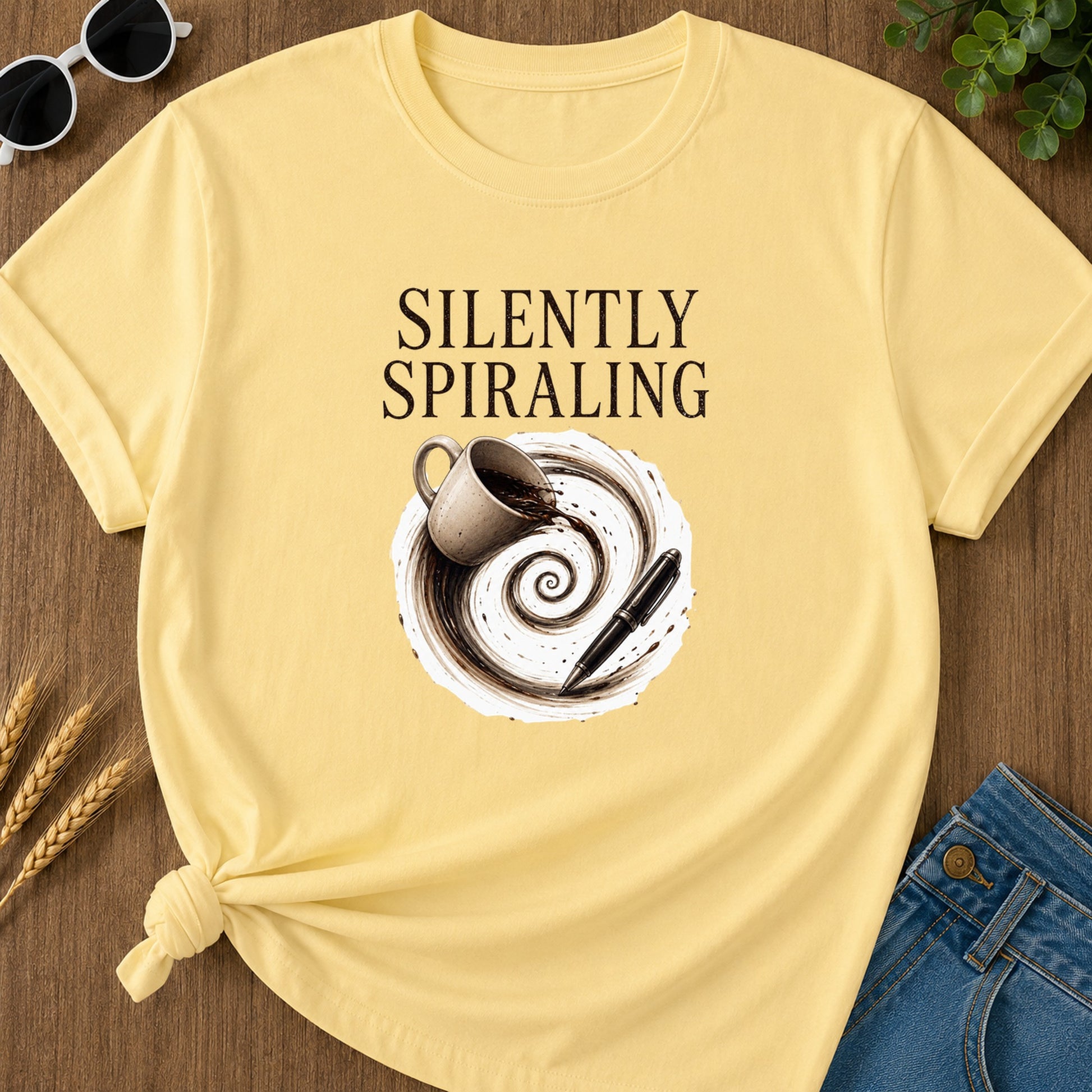 Silently Spiraling T-Shirt - Butter