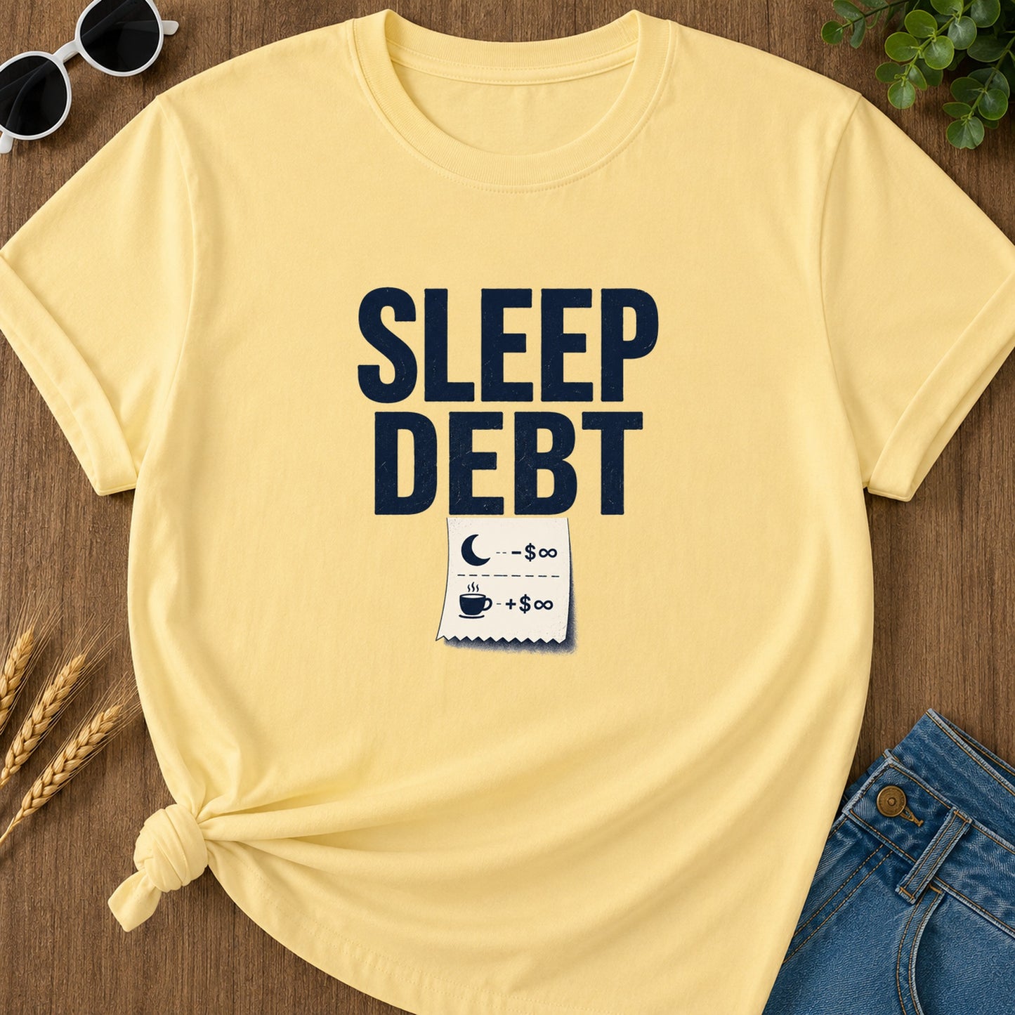 Sleep Debt T-Shirt - Butter