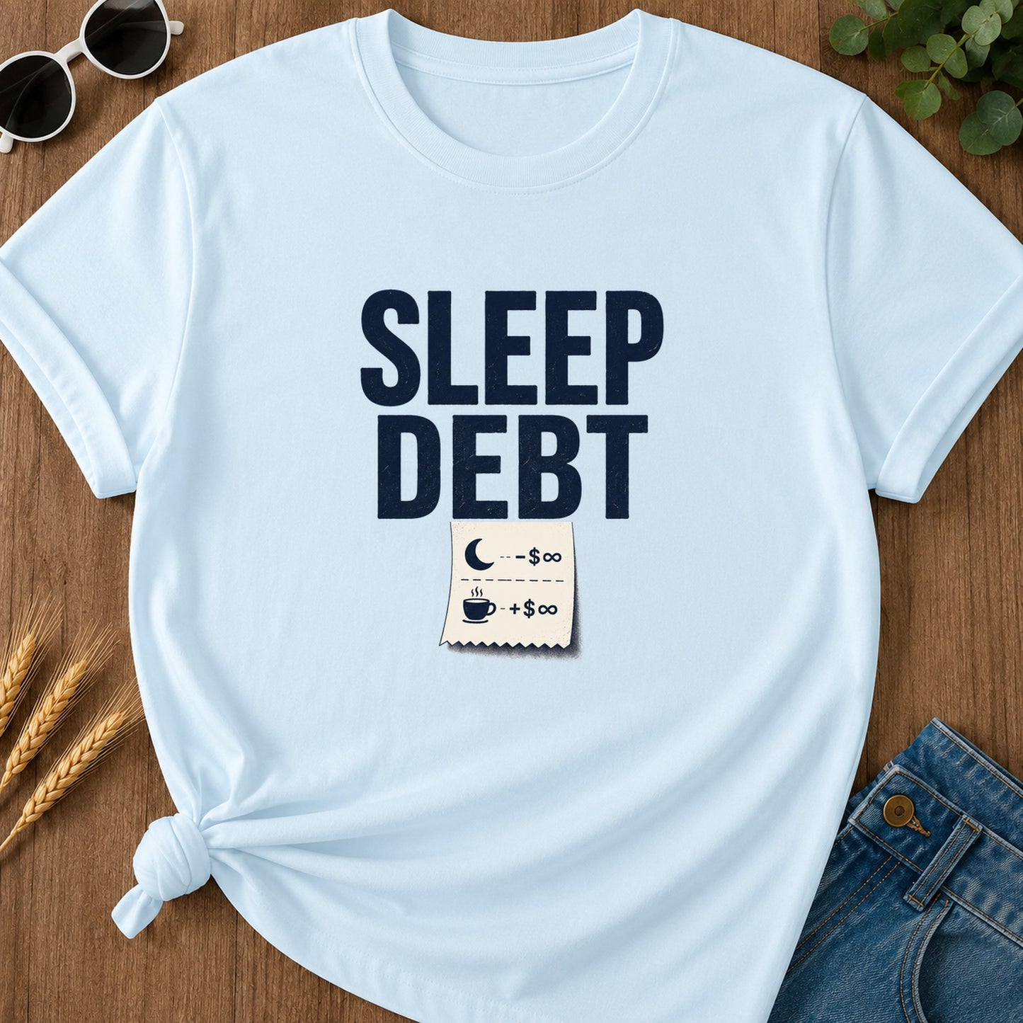 Sleep Debt T-Shirt - Chambray