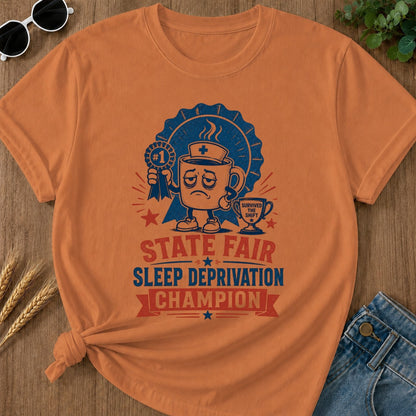 Sleep Deprivation Champion T-shirt - Yam Mockup