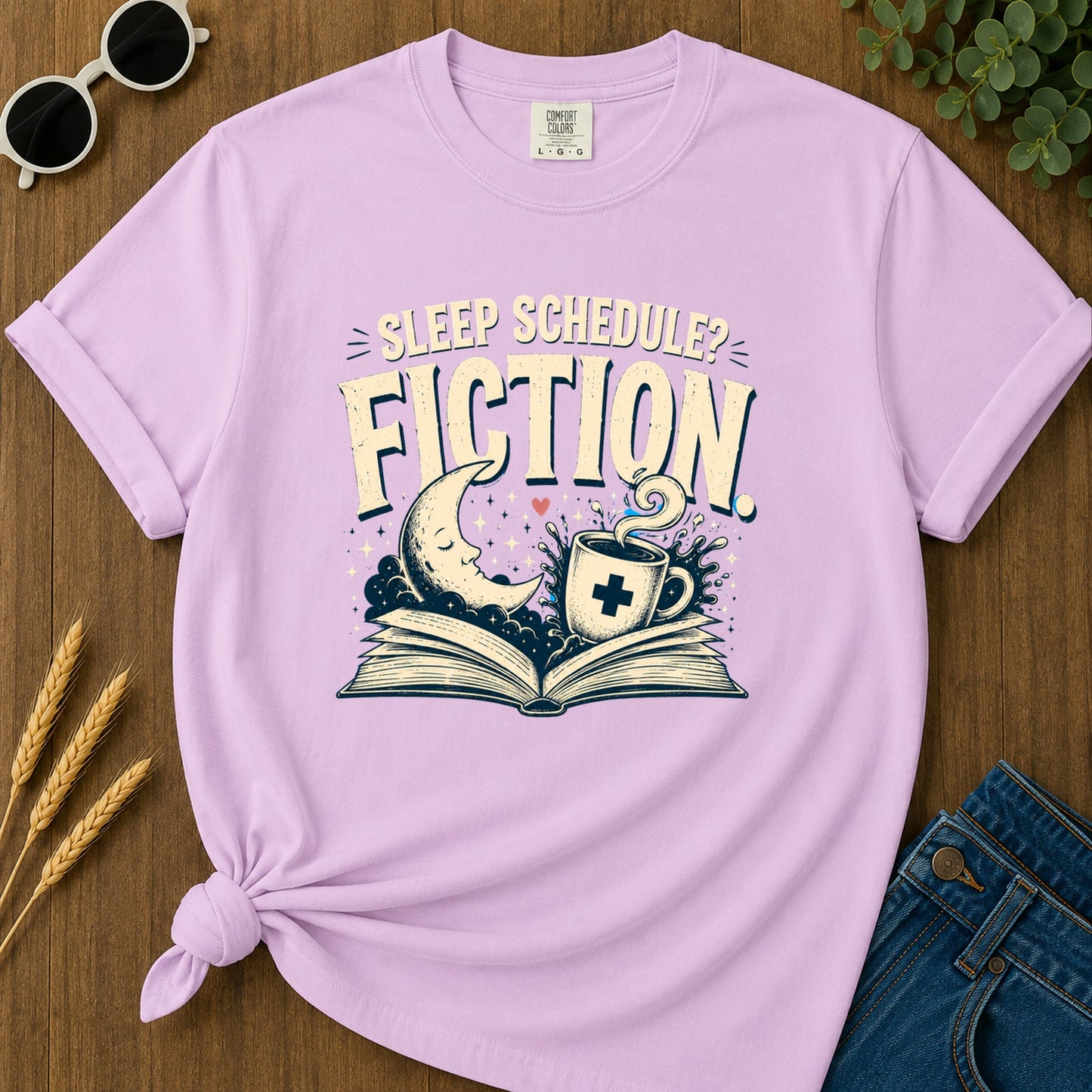 Sleep Schedule Fiction T-Shirt - Orchid