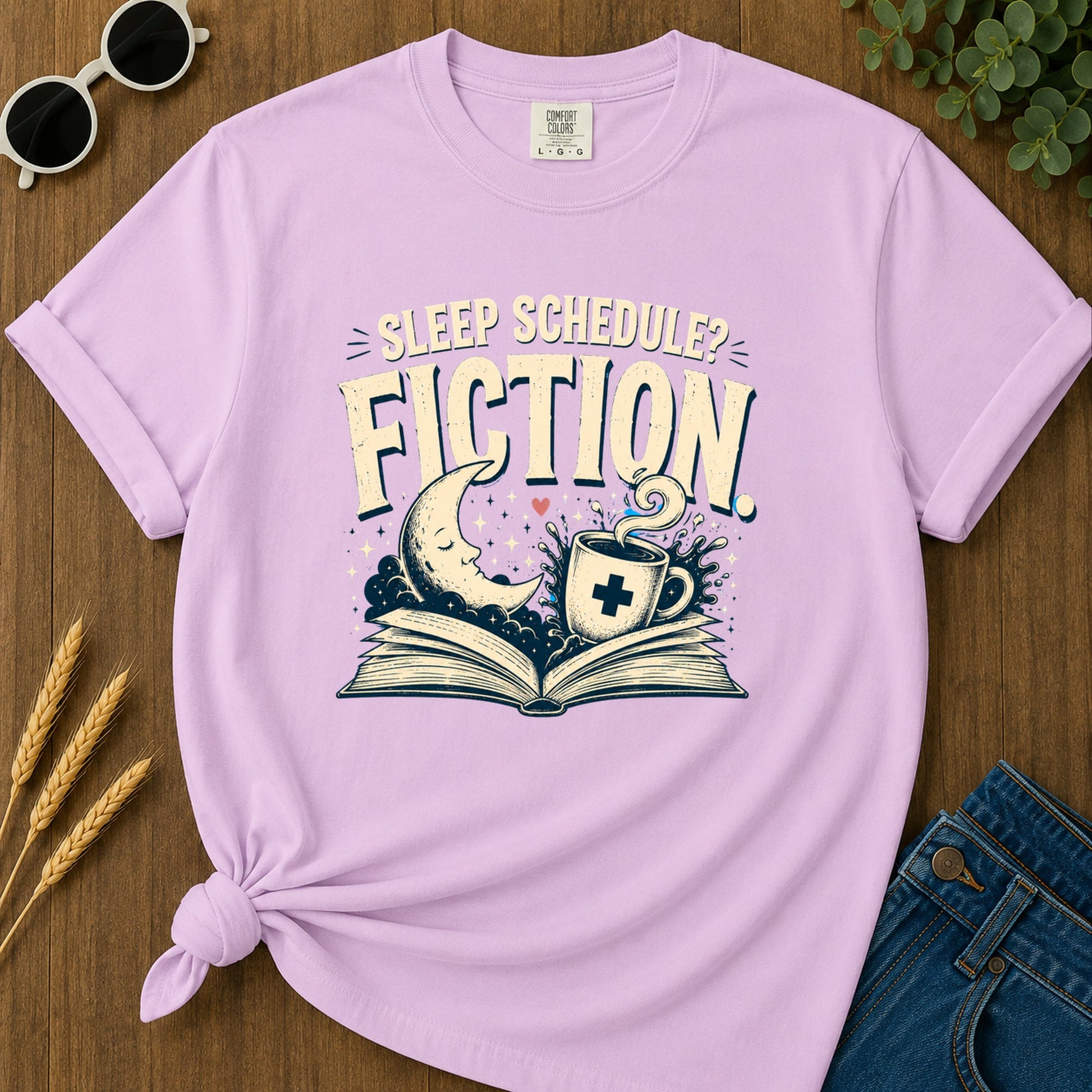 Sleep Schedule Fiction T-Shirt - Orchid
