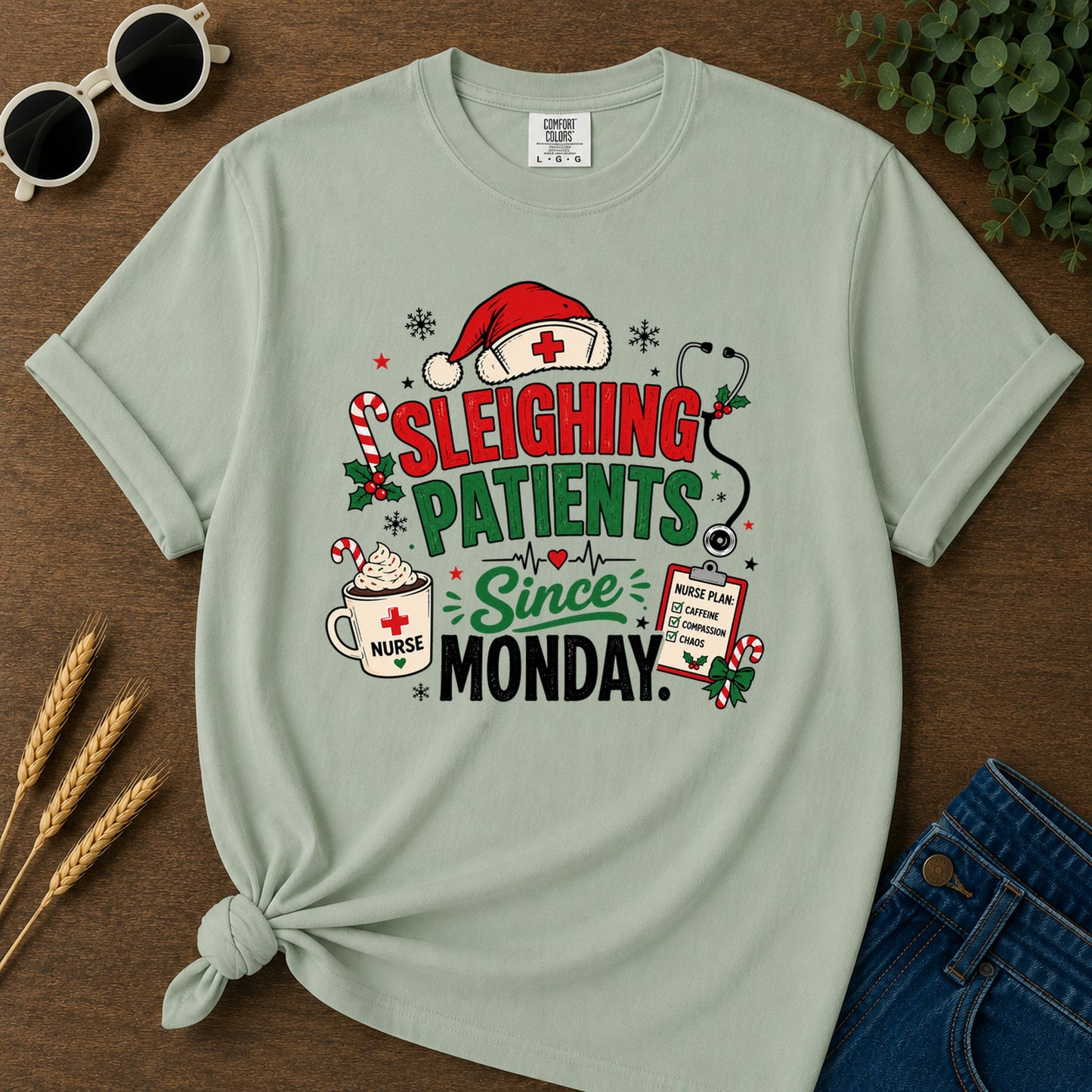Sleighing Patients T-Shirt - Bay