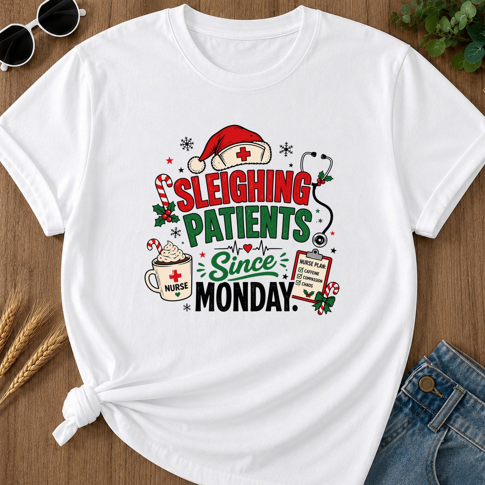 Sleighing Patients T-Shirt - White