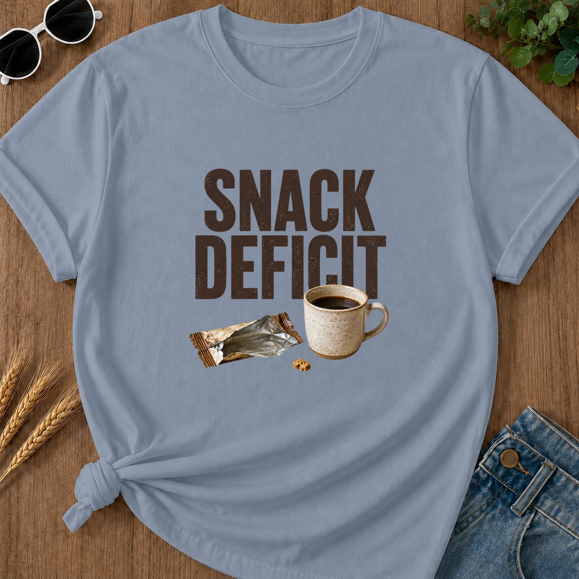 Snack Deficit T-Shirt - Blue Jean