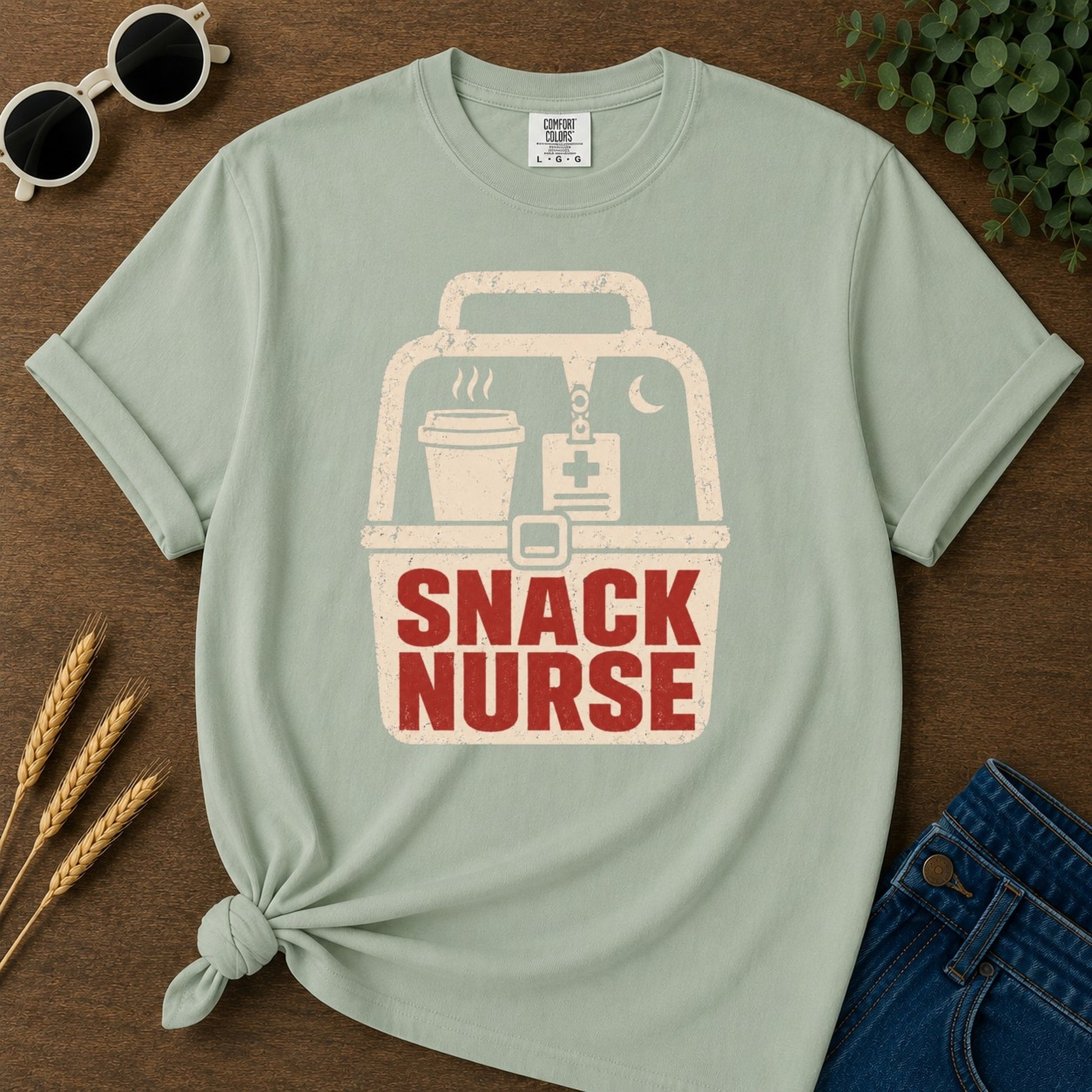 Snack Nurse T-shirt - Bay Mockup