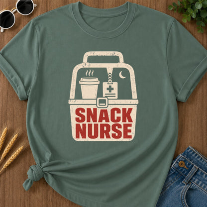 Snack Nurse T-shirt - Blue Spruce Mockup