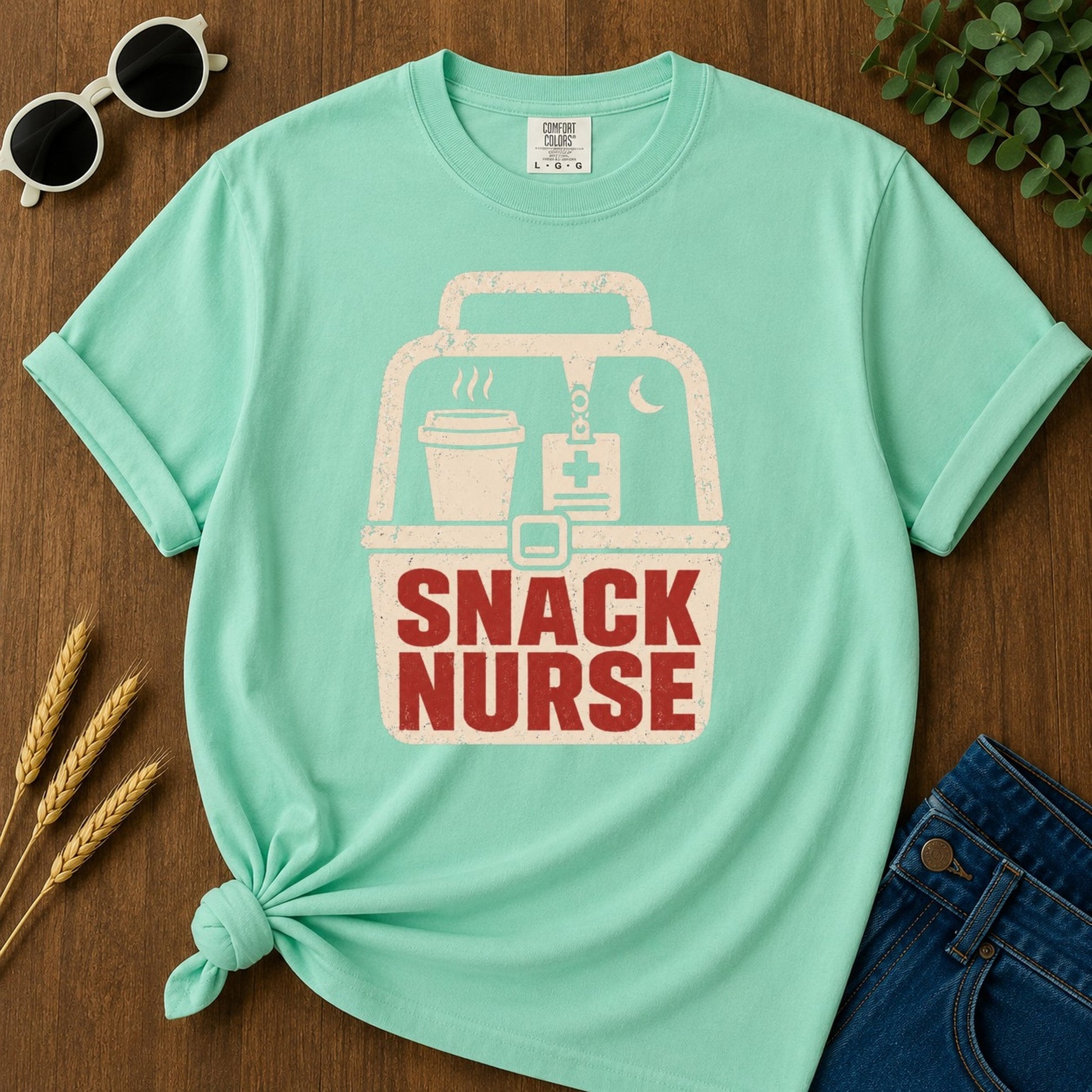 Snack Nurse T-shirt - Island Reef Mockup