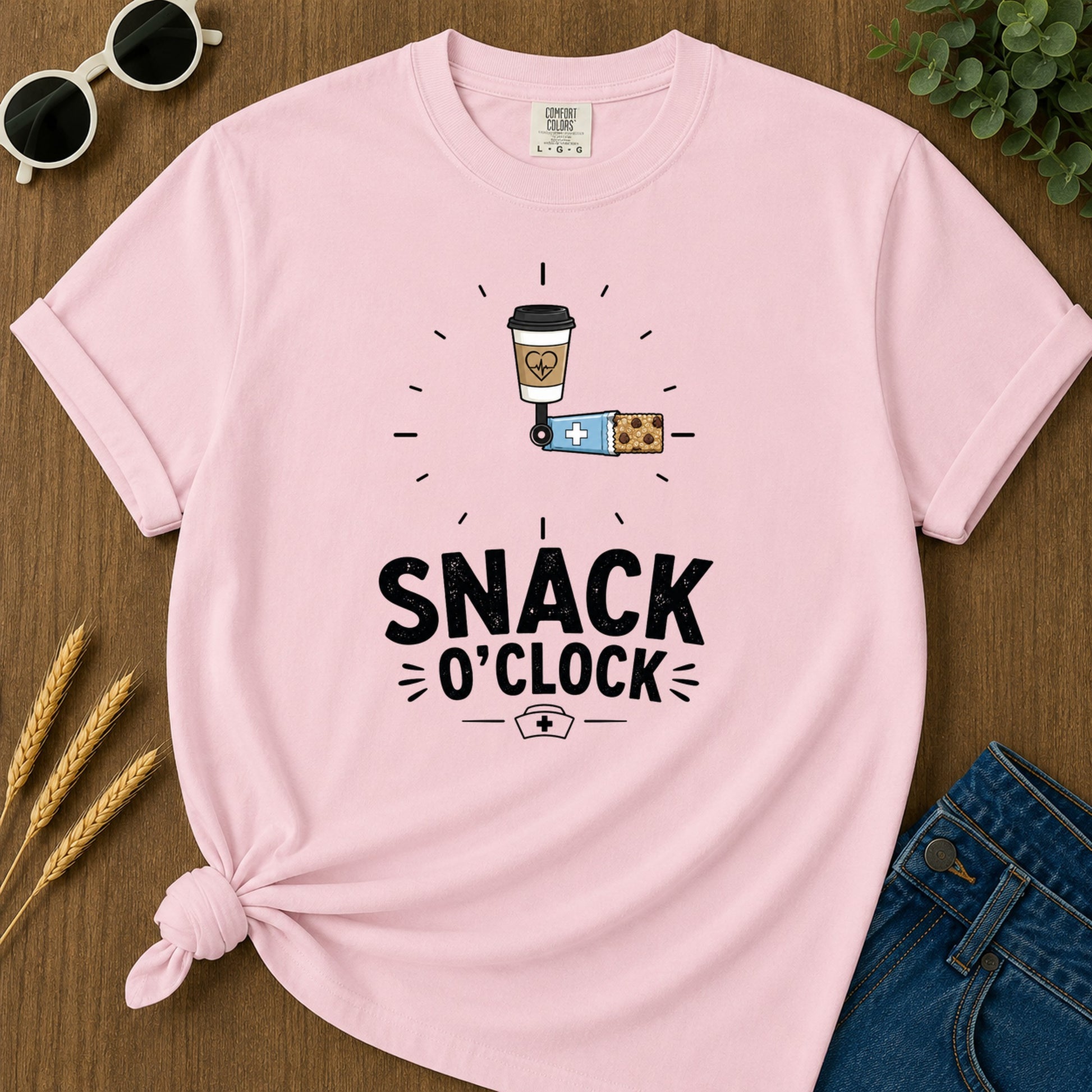 Snack Oclock T-Shirt - Blossom