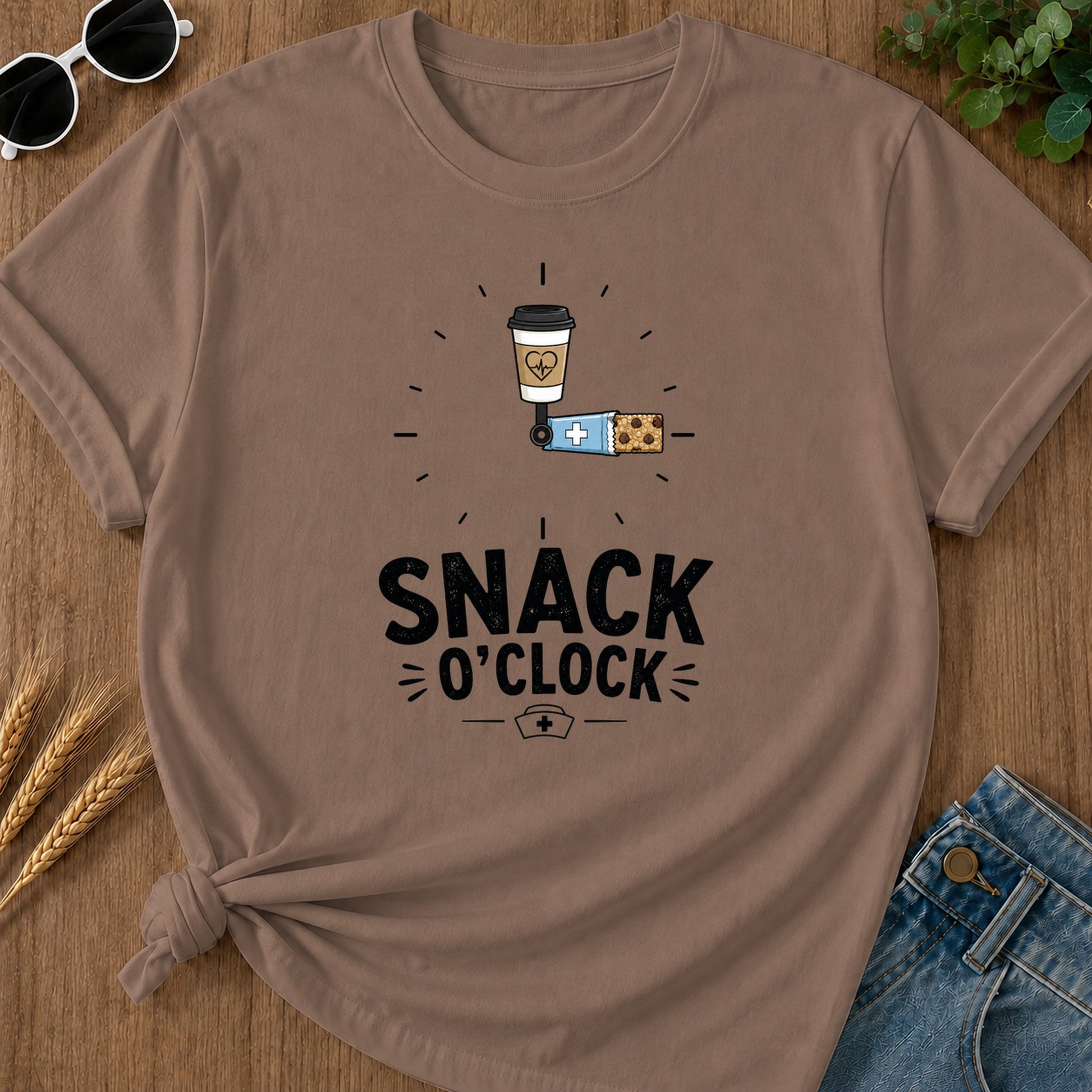 Snack Oclock T-Shirt - Espresso