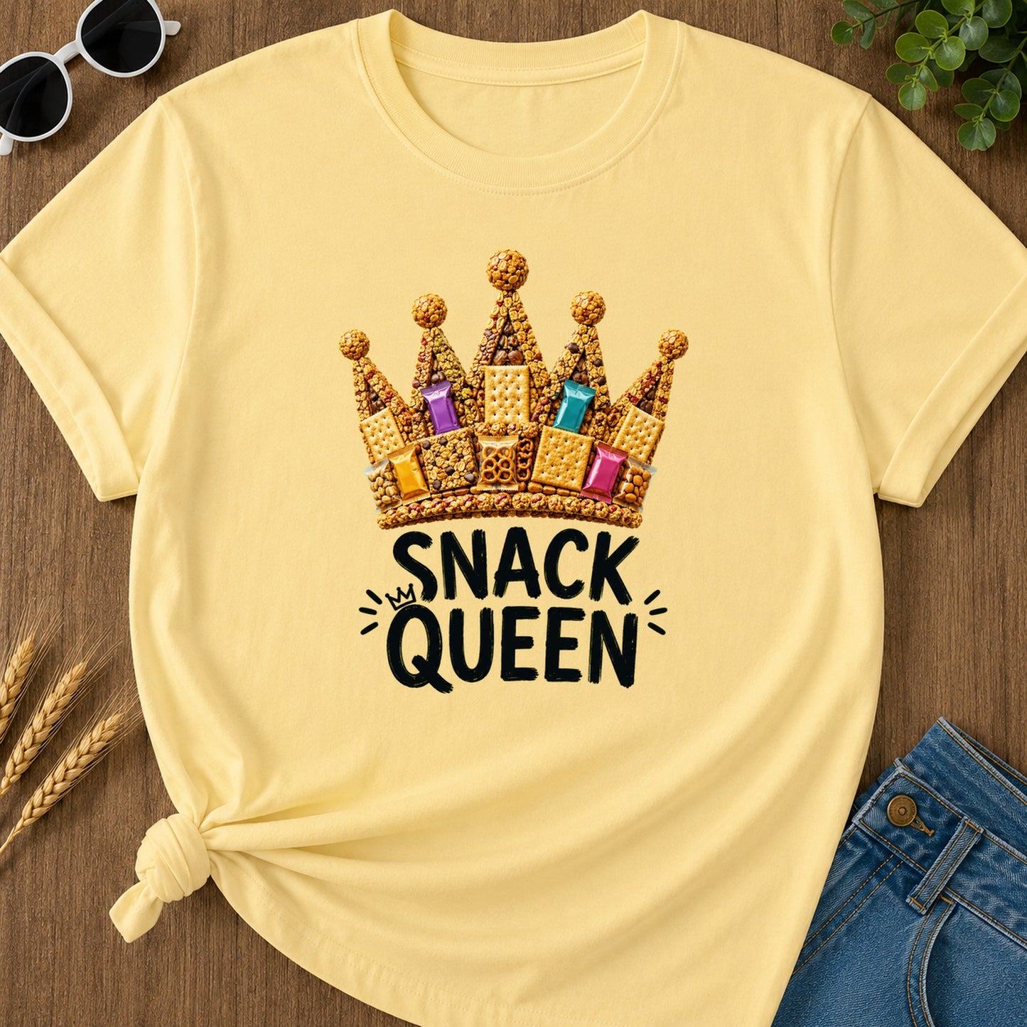 Snack Queen T-Shirt - Butter