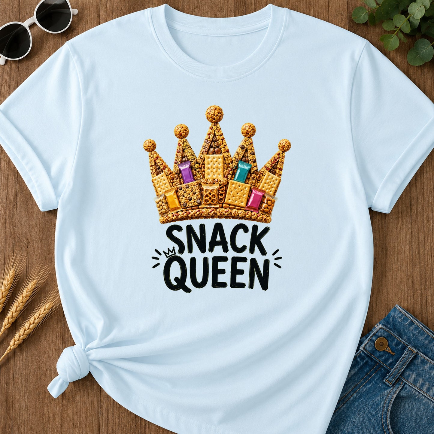 Snack Queen T-Shirt - Chambray