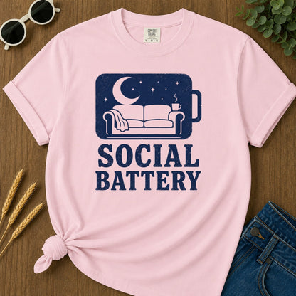 Social Battery T-shirt - Blossom Mockup