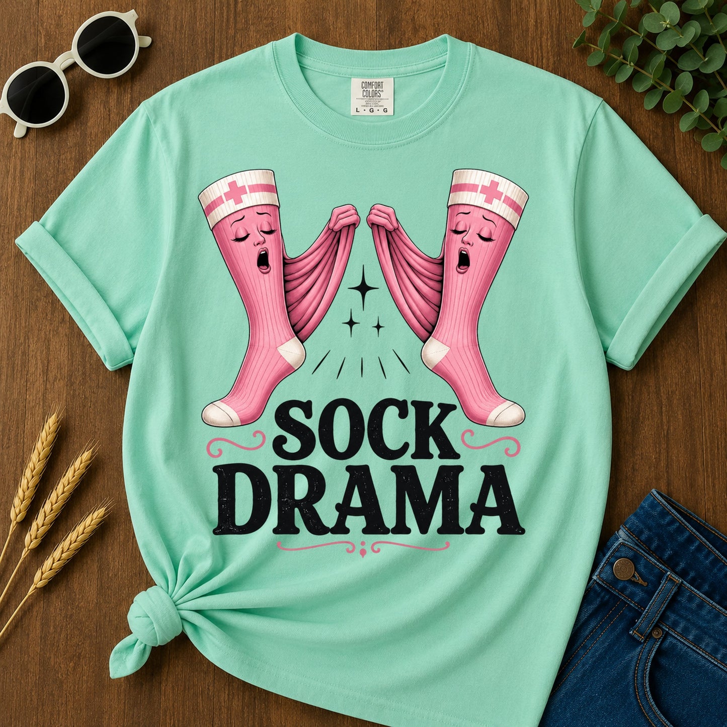 Sock Drama T-Shirt - Island Reef