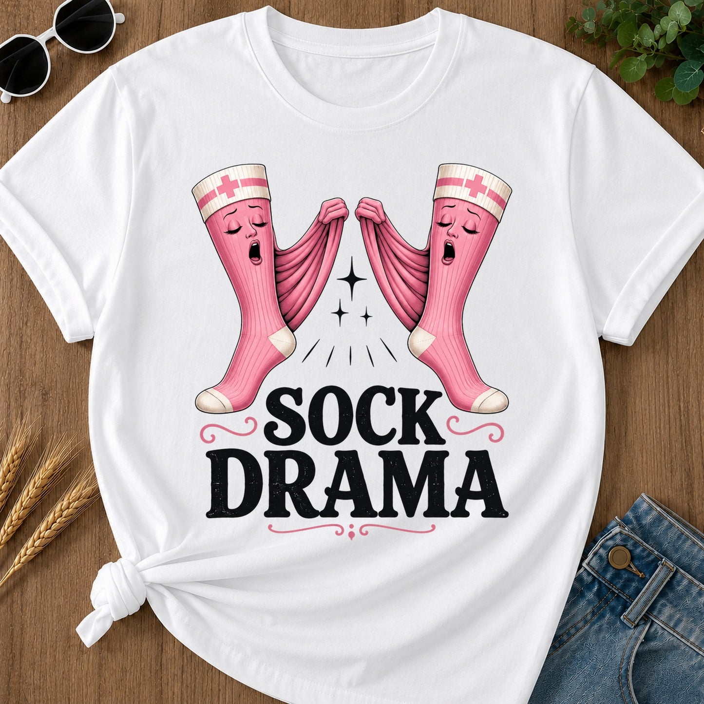 Sock Drama T-Shirt - White