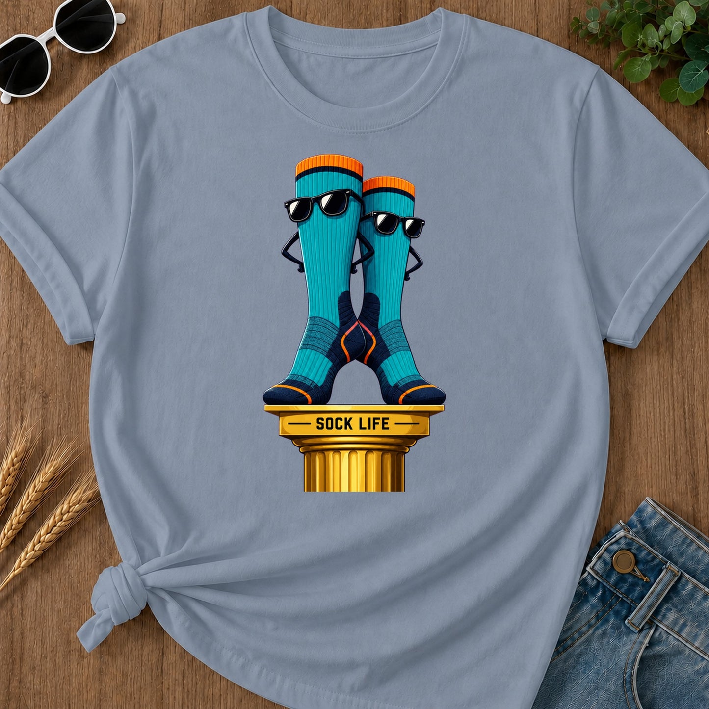 Sock Life T-Shirt - Blue Jean