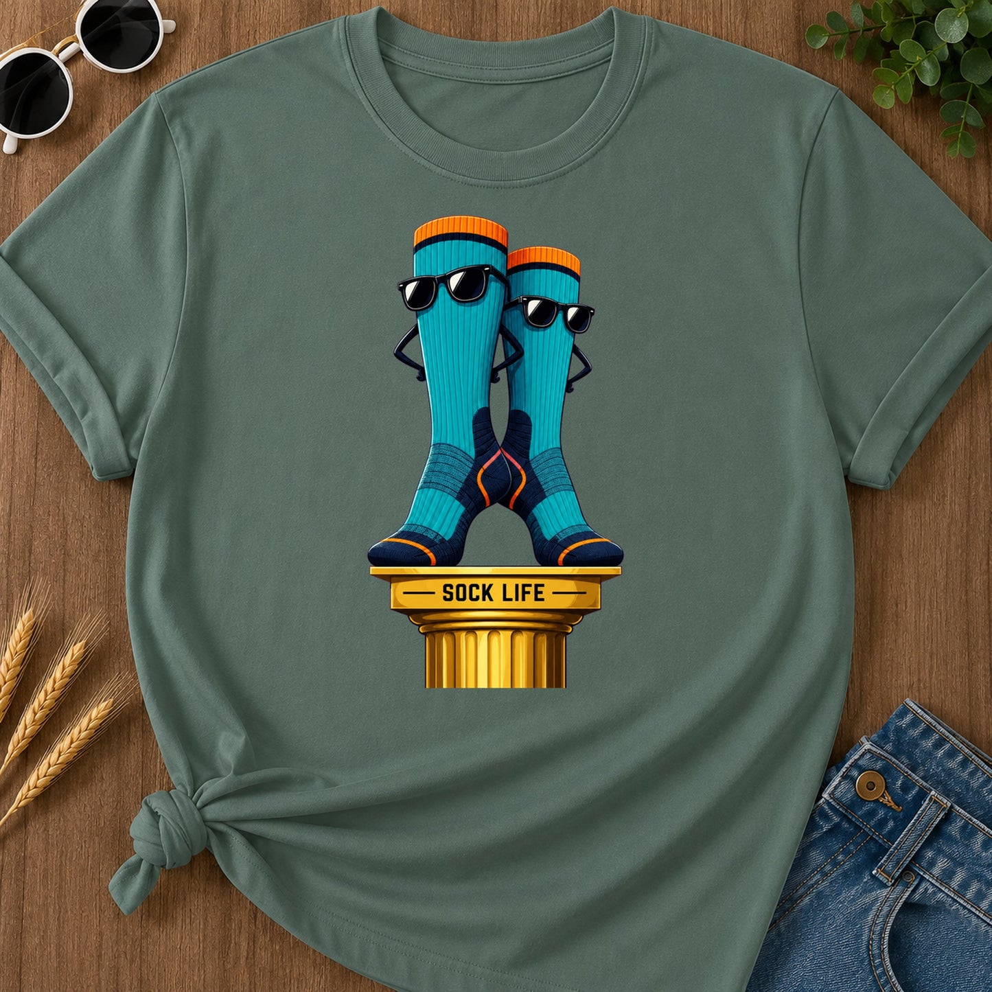 Sock Life T-Shirt - Blue Spruce