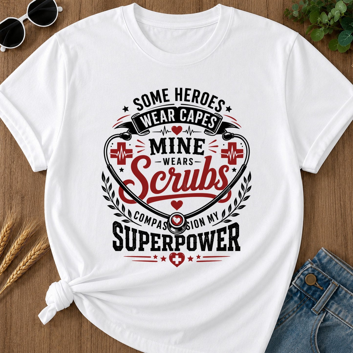 Some Heroes Wear Capes T-Shirt - White