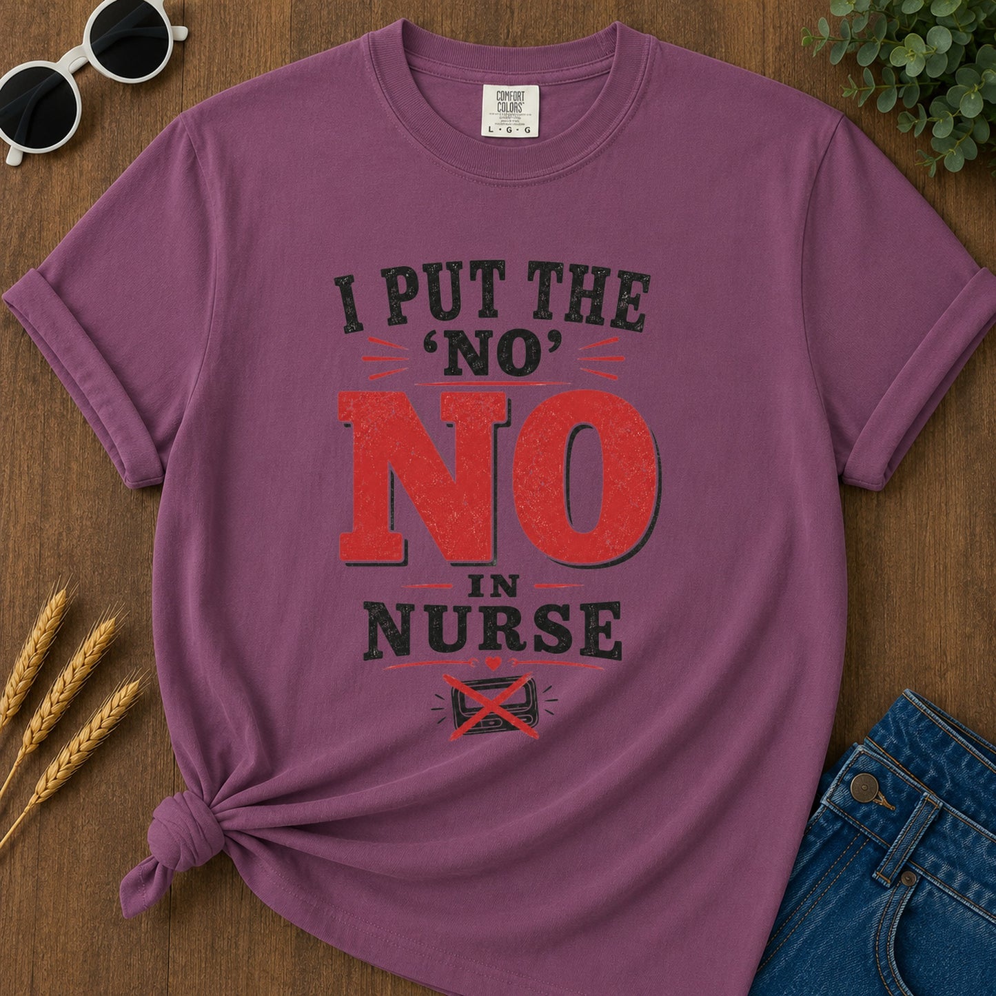 Sorry No Nurse T-Shirt - Berry