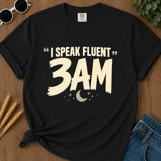 Speak Fluent 3am T-Shirt - Black