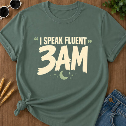 Speak Fluent 3am T-Shirt - Blue Spruce