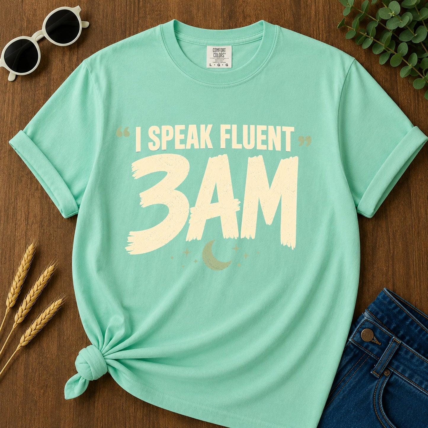 Speak Fluent 3am T-Shirt - Island Reef