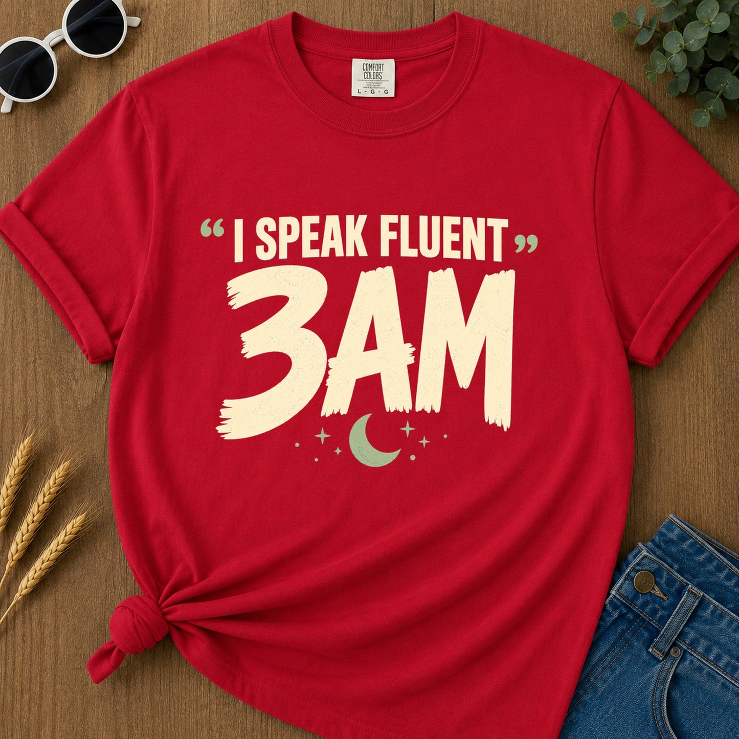 Speak Fluent 3am T-Shirt - Red