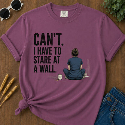Stare At Wall T-Shirt - Berry