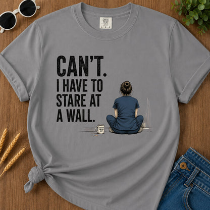 Stare At Wall T-Shirt - Grey