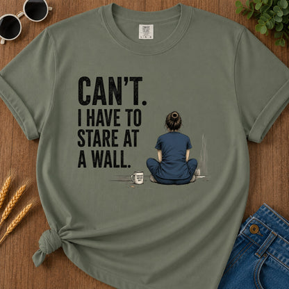 Stare At Wall T-Shirt - Moss