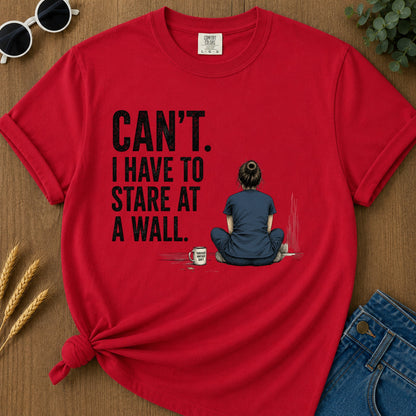 Stare At Wall T-Shirt - Red