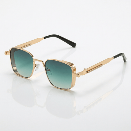 SteelNox | Retro Steampunk Sunglasses – UV400 Metal Frame Unisex - RAYZORA