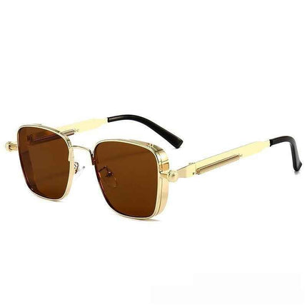 SteelNox | Retro Steampunk Sunglasses – UV400 Metal Frame Unisex - RAYZORA