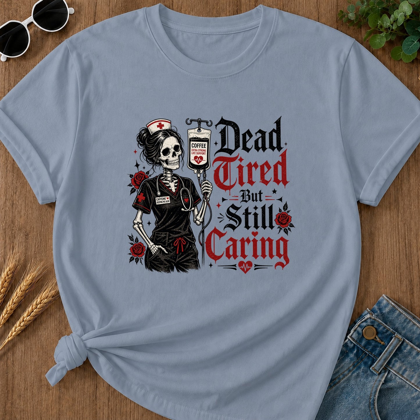 Still Caring T-Shirt - Blue Jean