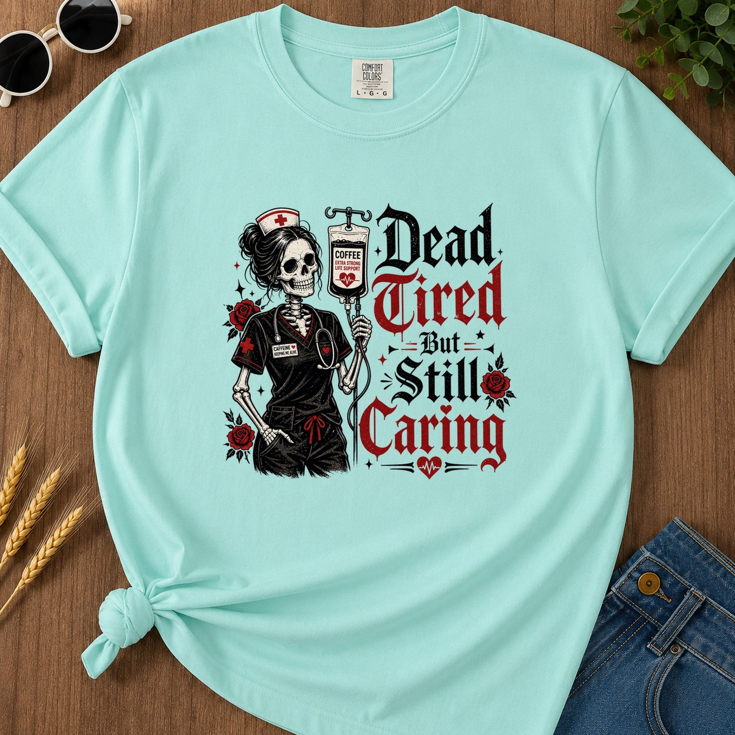 Still Caring T-Shirt - Chalky Mint